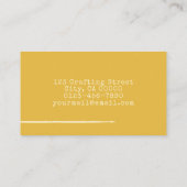 Minimalistisch eenvoudig pastelgeel Schattige hart Visitekaartje (Achterkant)