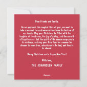 Minimalistisch Eenvoudig  Prettige feestdagen Rood Feestdagenkaart (Achterkant)