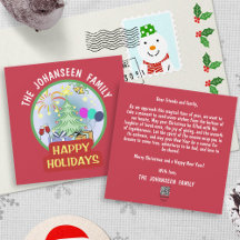 Minimalistisch Eenvoudig  Prettige feestdagen Rood