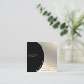 Minimalistisch eenvoudig professioneel goud geomet vierkante visitekaartje (Staand voorkant)