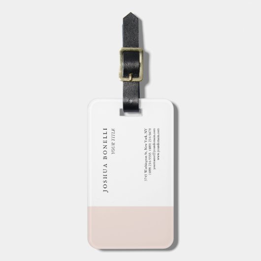 Minimalistisch eenvoudig professioneel opmerkelijk bagagelabel (Voorkant verticaal)