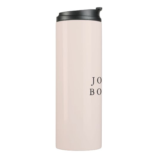 Minimalistisch eenvoudig professioneel opmerkelijk thermosbeker (Gedraaid links)