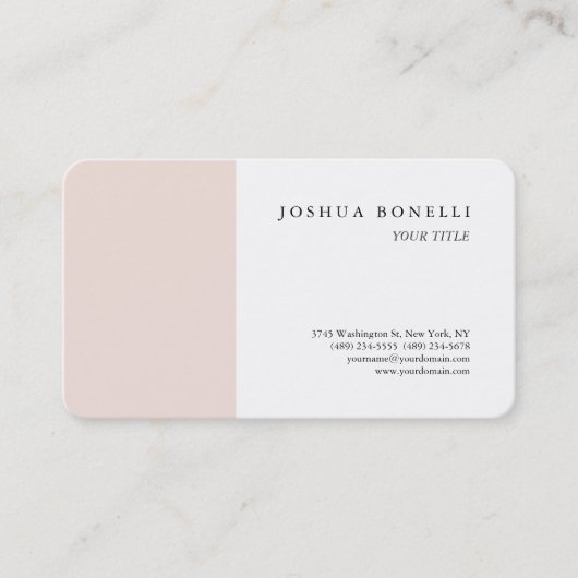 Minimalistisch eenvoudig professioneel opmerkelijk visitekaartje (Voorkant)