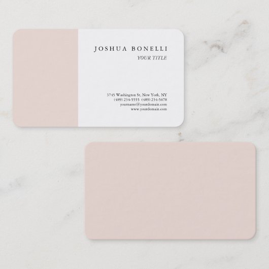 Minimalistisch eenvoudig professioneel opmerkelijk visitekaartje (Voorkant / Achterkant)