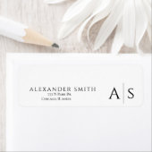 Minimalistisch eenvoudig professioneel retouradres etiket (Insitu)