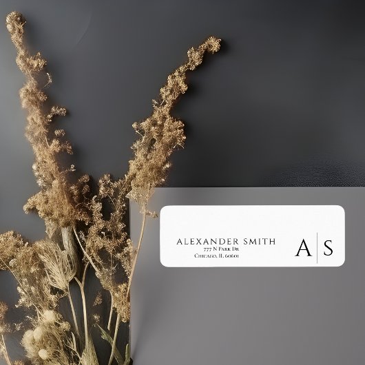 Minimalistisch eenvoudig professioneel retouradres etiket