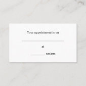 Minimalistisch, eenvoudig, professioneel Visitekaa Afsprakenkaartje (Achterkant)