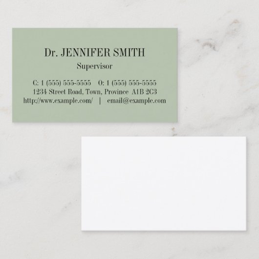 Minimalistisch & eenvoudig professioneel Visitekaa Visitekaartje (Voorkant / Achterkant)