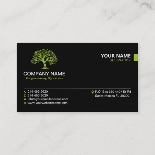 Minimalistisch, eenvoudig, professioneel, zwart, u visitekaartje (Voorkant)