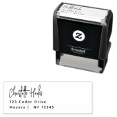 Minimalistisch eenvoudig retouradres  zelfinktende stempel (In situ)