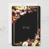 Minimalistisch Eenvoudig Rood Rose, Goud Lijst uit Kaart (Achterkant)