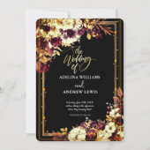 Minimalistisch Eenvoudig Rood Rose, Goud Lijst uit Kaart (Voorkant)