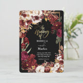 Minimalistisch Eenvoudig Rood Rose, Goud Lijst uit Kaart (Staand voorkant)