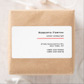 Minimalistisch Eenvoudig Rood Wit Modern Etiket (Insitu)