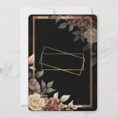 Minimalistisch eenvoudig Roos, gouden Lijst bruilo Kaart (Achterkant)