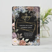 Minimalistisch eenvoudig Roos, gouden Lijst bruilo Kaart (Staand voorkant)