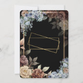 Minimalistisch eenvoudig Roos, gouden Lijst bruilo Kaart (Achterkant)