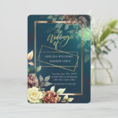 Minimalistisch eenvoudig Roos, gouden Lijst bruilo Kaart (Staand voorkant)