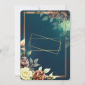 Minimalistisch eenvoudig Roos, gouden Lijst bruilo Kaart (Achterkant)