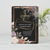 Minimalistisch eenvoudig Roos, gouden Lijst bruilo Kaart (Staand voorkant)