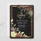 Minimalistisch eenvoudig Roos, gouden Lijst bruilo Kaart (Voorkant)