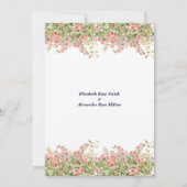 Minimalistisch eenvoudig roos wijnstok repetitie d kaart (Achterkant)