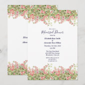 Minimalistisch eenvoudig roos wijnstok repetitie d kaart (Voorkant / Achterkant)