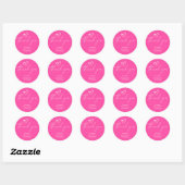 Minimalistisch eenvoudig roze Baby shower dank u Ronde Sticker (Vel)