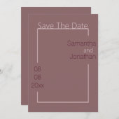 Minimalistisch eenvoudig roze mosterdweddenschap b kaart (Voorkant / Achterkant)