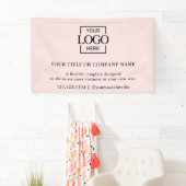 Minimalistisch Eenvoudig Roze Zakelijk Logo Profes Spandoek (Insitu)