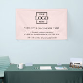 Minimalistisch Eenvoudig Roze Zakelijk Logo Profes Spandoek (Beurs)