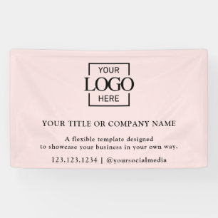 Minimalistisch Eenvoudig Roze Zakelijk Logo Profes Spandoek