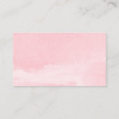 Minimalistisch eenvoudig roze zwart luidoperverkee informatiekaartje (Achterkant)