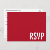 Minimalistisch & eenvoudig "RSVP"-Briefkaart Briefkaart (Voorkant / Achterkant)