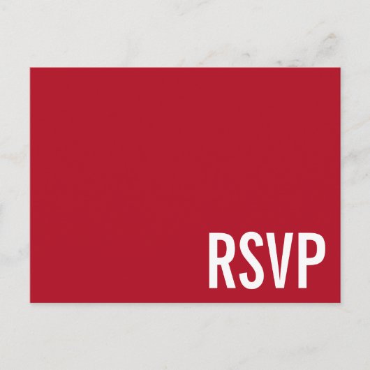 Minimalistisch & eenvoudig "RSVP"-Briefkaart Briefkaart (Voorkant)