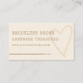 Minimalistisch Eenvoudig Rustiek Kraft-Document Gr Visitekaartje (Voorkant)