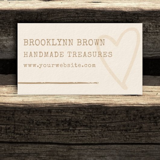 Minimalistisch Eenvoudig Rustiek Kraft-Document Gr Visitekaartje