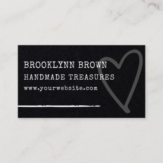 Minimalistisch Eenvoudig Rustiek Kraft-Document Gr Visitekaartje (Voorkant)