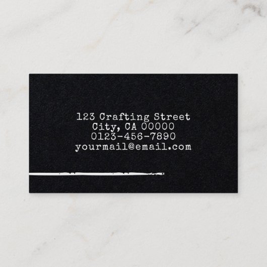 Minimalistisch Eenvoudig Rustiek Kraft-Document Gr Visitekaartje (Achterkant)