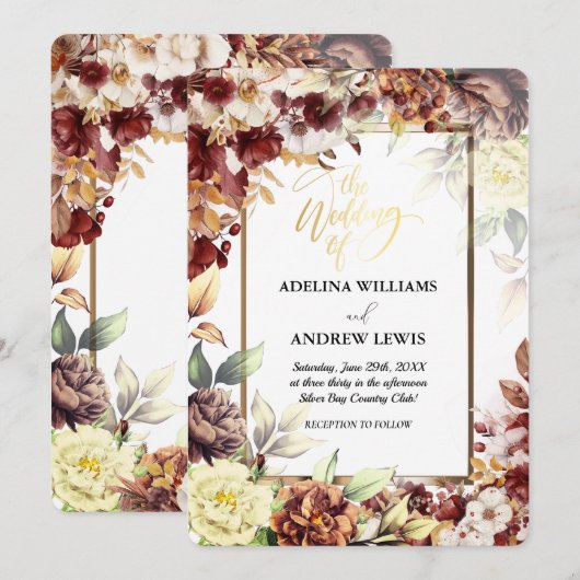 Minimalistisch Eenvoudig Schattige Roos Goud Lijst Kaart (Voorkant / Achterkant)