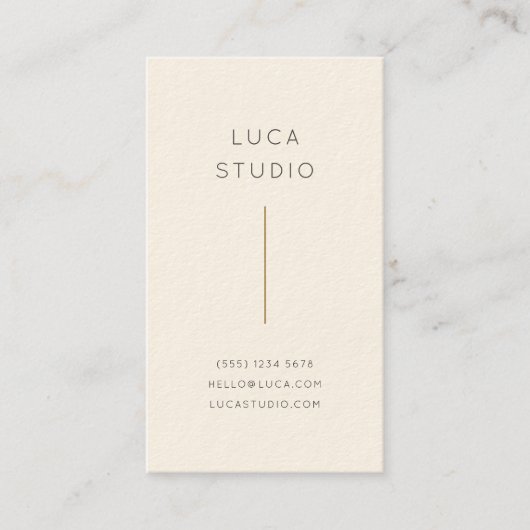 Minimalistisch eenvoudig schoon, modern goud en ro visitekaartje (Voorkant)