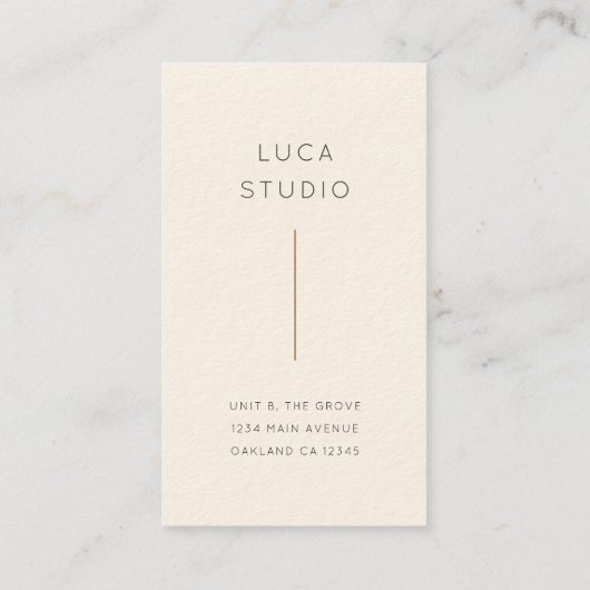 Minimalistisch eenvoudig schoon, modern goud en ro visitekaartje (Achterkant)