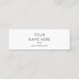 Minimalistisch eenvoudig schoon, modern Visitekaar Mini Visitekaartje