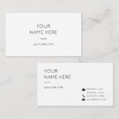 Minimalistisch eenvoudig schoon Visitekaartje (Voorkant / Achterkant)