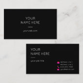 Minimalistisch eenvoudig schoon Visitekaartje (Voorkant / Achterkant)