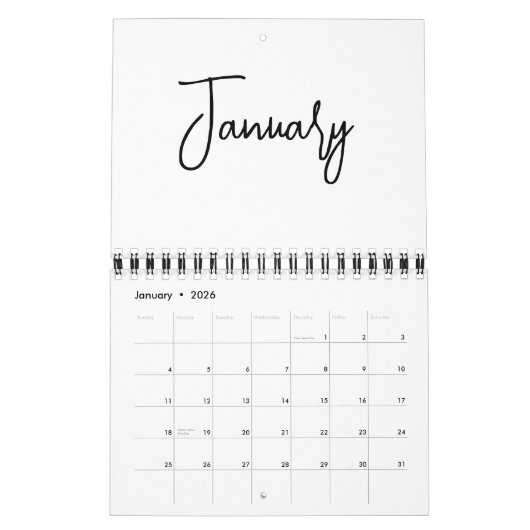 Minimalistisch eenvoudig schrijven van scripts per kalender (Jan 2026)