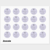 Minimalistisch eenvoudig script aangepast logo bed ronde sticker (Vel)