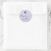 Minimalistisch eenvoudig script aangepast logo bed ronde sticker (Tas)