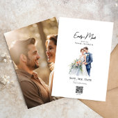 Minimalistisch eenvoudig script Foto Sla de datum Kaart