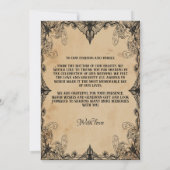 Minimalistisch eenvoudig script  horror gothic bedankkaart (Achterkant)